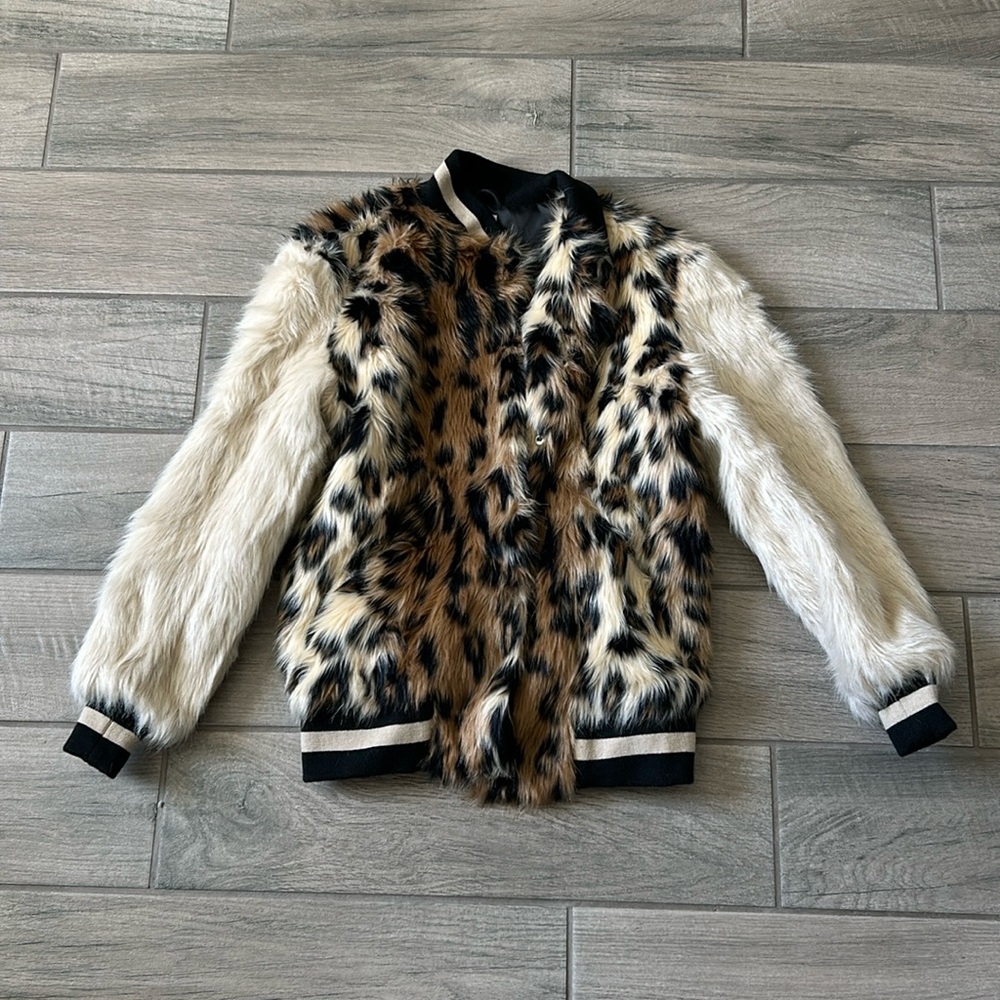 Opening Ceremony Leopard  Varsity Bomber Jacket